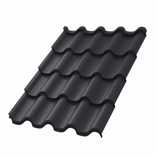 Металлочерепица Монтерроса PureTech Mat 0,5 RAL 7024 Серый графит