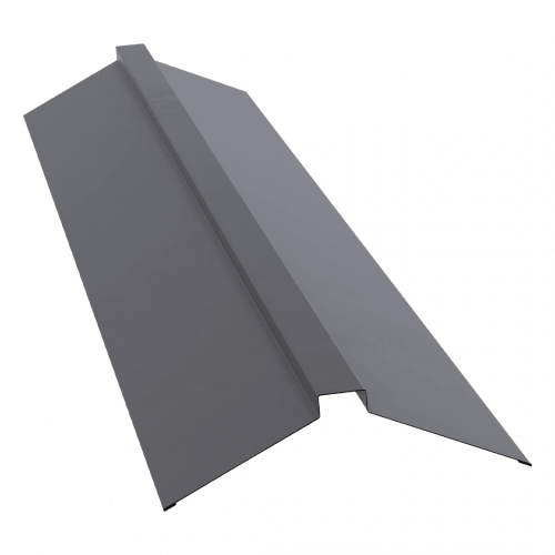 Планка конька фигурного 150×40×150×2000 мм RAL 7004