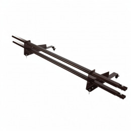 Снегозадержатель трубчатый BORGE 1,5м, для металлочерепицы с высокой ступенькой, шаг обрешетки 400 мм, RAL 8017 Коричневый шоколад